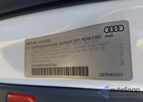 2018 Audi A4 2.0T Tech Ultra Premium/2.0T Ultra Premium from USA, damaged, VIN WAUKMAF4XJA037644